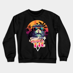 Retro Wave Coronet Guinea Pig Miami Shirt Crewneck Sweatshirt